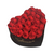 24 red preserved roses in black velvet heart-shaped box. Long-lasting beauty, no water or sun needed. Elegant gift for any occasion, symbolizing love and appreciation.