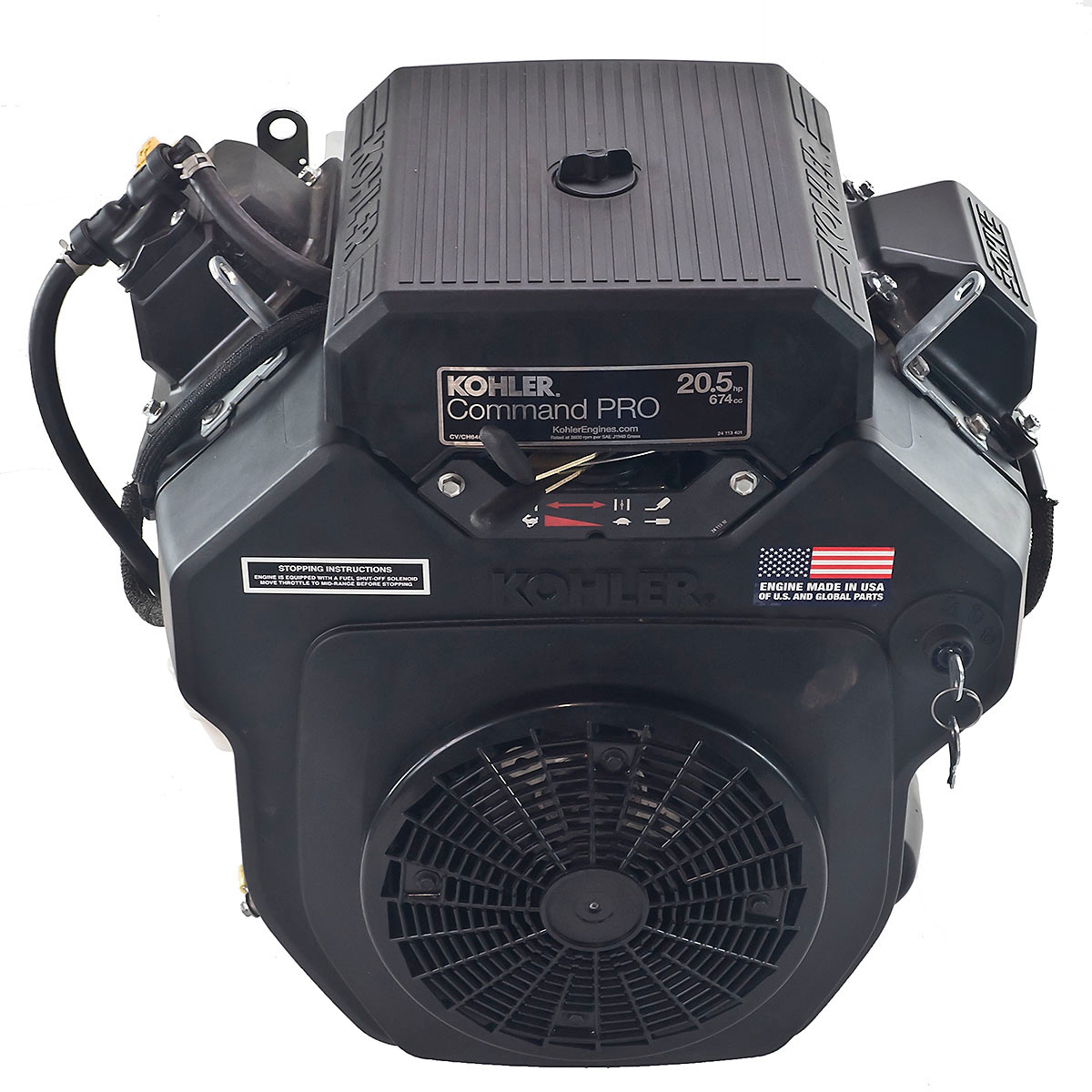 20.5hp Kohler Command Pro Series Engine, Horizontal 1-7/16x4-29/64