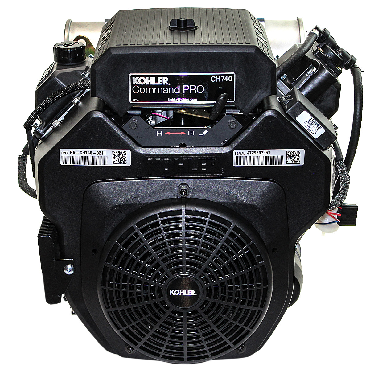 27hp Command Twin Horizontal, Tapered shaft, Electric Start, 15 Amp ...