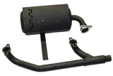 Right Muffler and Manifold to fit Vanguard Vertical Twin engines 21-23hp, Sits above the deck on vertical, Briggs   Stratton Engine Parts (BS-MUFFLER-66)