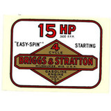 15 HP vintage water slide decal (BS-270781)