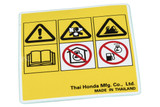 87519-Z6J-000 AC Cover symbols decal for GX25/35, Honda (HO-87519Z6J000)