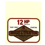 270446 12 HP vintage water slide decal (BS-270446)