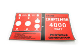 82862GS DECAL, PCP, SRS Generac Portables Generator Parts (GEN-82862GS)