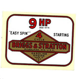 9 HP vintage water slide decal (BS-270292)