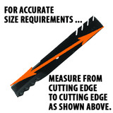 MTD BLADE-3 IN 1 STAR 942-0611A. SINGLE BLADE,  Requires qty 2 of 942-0611 & qty 1 of 942-0612 for 46" cut. MTD Lawnmower Parts* aftermarket option STE-335691 (MTD-9420611A)