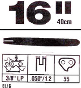 HOMELITE GUIDE BAR-16" 3/8 pitch, .050" guage, 55 drive links Homelite Handheld Equipment Parts (HOM-NE16001G7)