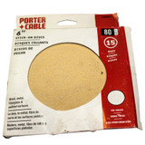 6-Inch 80 Grit No-Hole Adhesive-Backed Sanding Discs (15-Pack) Porter Cable, Porter-Cable (PC-726000815) 6-Inch 80 Grit No-Hole Adhesive-Backed Sanding Discs (15-Pack) Porter Cable, Porter-Cable (PC-726000815)