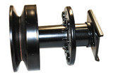 aftermarket Spindle Quill Assembly for AYP SEARS 105891X, 121687X and Husqvarna 532121687, 2-1/4" blade saddle, 5-1/2" pulley, 6-5/8" overall height,  Lawnmower Parts, American Yard Products (B1AM91)