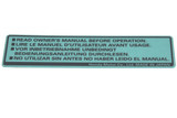 87522-ZH9-010 LABEL, CAUTION (Honda Code 7005820) Honda Engine Parts (HO-87522ZH9010)