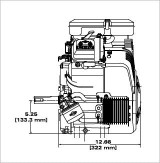 23hp Briggs & Stratton Vanguard Engine, Horizontal  1-1/8" x 4" Shaft, Electric Start, 20/50 Amp Alternator (386447-3312)