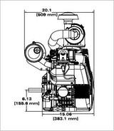 33hp Horizontal Briggs Vanguard Series, 1-1/8"Dx4"L shaft, Electric Start, 20 Amp Alternator, Canister Air Filter (611477-1243)