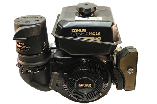 9.5HP Command Pro, Horizontal 3/4"OD Shaft, 1-3/4" Long Keyed Shaft, Recoil & Electric Start, Stationary Throttle, OHV, CIS, LOS, Cyclonic Air, Fits Troy Bilt Horse, Kohler Engine (CH395-ES-TROY-R1)