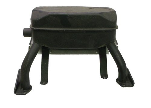 690906 Muffler to fit Briggs & Stratton Vanguard Twin engines 12.5-18hp, exhausts out the left side (BS-MUFFLER-690906)