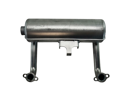 Muffler (above deck mounting) to fit Briggs & Stratton Vertical model 40-44-49 engines, exhausts out Right side (Non-starter side) (BS-MUFFLER-52-R)