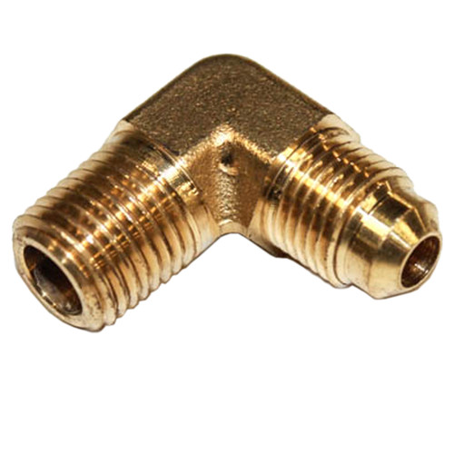 Brass 45 Degree Flared Tube Fitting 90 Deg Elbow for 5/16" Tube X 1/4" NPTF Male Pipe Conversion Kit Parts (50635K408) Brass 45 Degree Flared Tube Fitting 90 Deg Elbow for 5/16" Tube X 1/4" NPTF Male Pipe Conversion Kit Parts (50635K408)