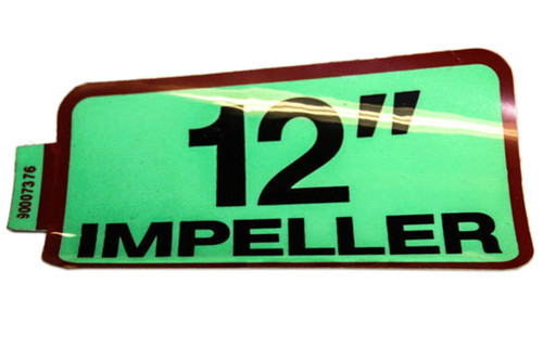 DECAL, 12" IMPELLER Engine Parts (7376) DECAL, 12" IMPELLER Engine Parts (7376)