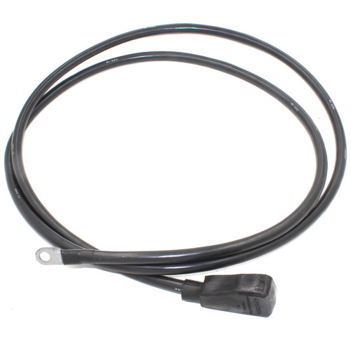 Battery Cable, 1 Gauge, 94" Long, 3/8" Ring 1 end top post on other black. Lawnmower Parts (BATT-CABLE-1-94-R364)