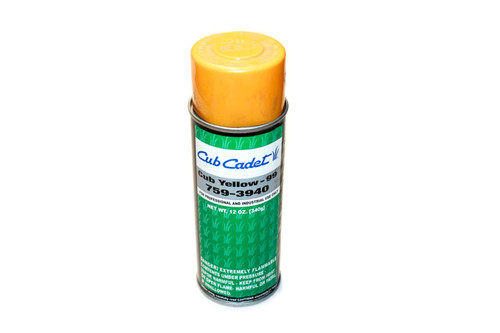 CUB CADET SPRAY PAINT, CUB YELLOW 99, AEROSOL CAN (CUB CADET PAINT) (MTD-7593940) CUB CADET SPRAY PAINT, CUB YELLOW 99, AEROSOL CAN (CUB CADET PAINT) (MTD-7593940)