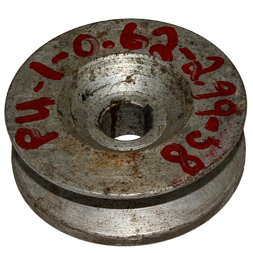 Drive Pulley, Single Groove, 0.62" ID, 2.99" OD, 5/8" Belt, 1" Wide Lawnmower Parts (PU-1-0.62-2.99-58) Drive Pulley, Single Groove, 0.62" ID, 2.99" OD, 5/8" Belt, 1" Wide Lawnmower Parts (PU-1-0.62-2.99-58)