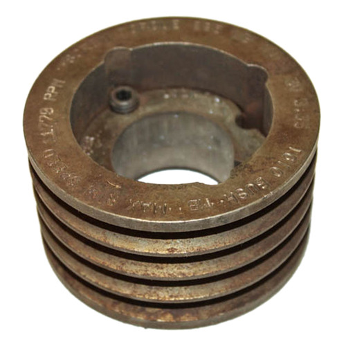 Drive Pulley, Four Groove, 1.43" ID, 3.35" OD, 3/8" Belt, 1.90" Wide Lawnmower Parts (PU-4-1.43-3.35-38) Drive Pulley, Four Groove, 1.43" ID, 3.35" OD, 3/8" Belt, 1.90" Wide Lawnmower Parts (PU-4-1.43-3.35-38)