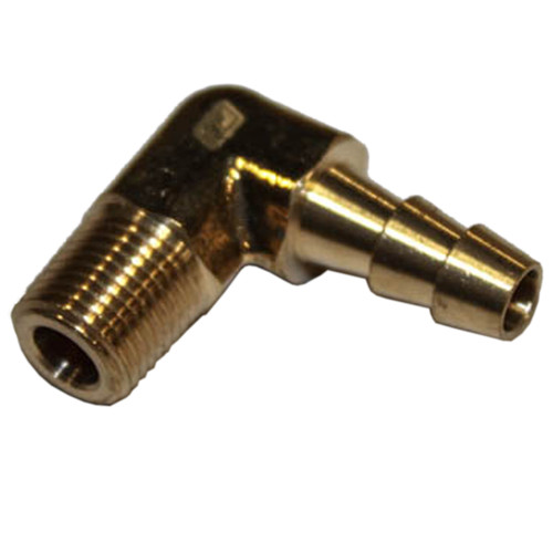 Brass Push-on Hose Fitting 90 Deg Elbow for 1/4" Hose ID X 1/8" NPTF Male Pipe Conversion Kit Parts (SEW-91465K61)