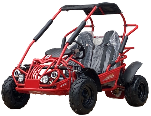 TrailMaster MID-size XRX-R Go Kart, 7.5hp Torque Converter, Electric Start with Reverse, Kids Ages 7-12 - (Red) (TM-MID-XRX-R-RED)