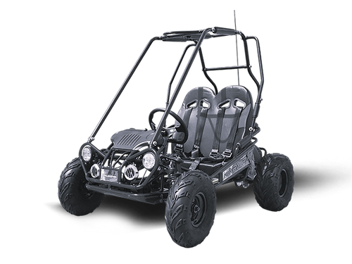 Trailmaster MINI XRX/R+ Go Kart, 5.5hp, Parental Remote Control with Reverse, Kids Ages 4-9 - (Black)