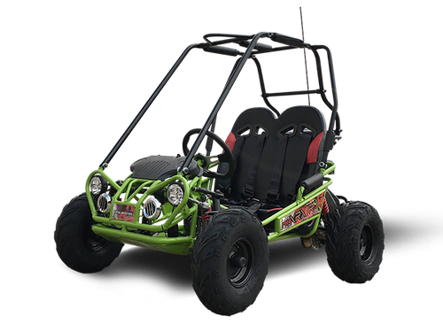 Trailmaster MINI XRX/R+ Go Kart, 5.5hp, Parental Remote Control with Reverse, Kids Ages 4-9 - (Green) (TM-MINI-XRX-R-GREEN)