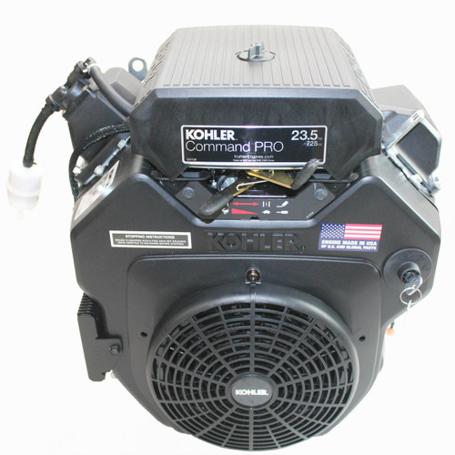 23.5hp Command Twin Horizontal, 1-1/8"Dx4"L shaft, Electric Start, 20 Amp, Low Profile Air Filter (CH730-3000)