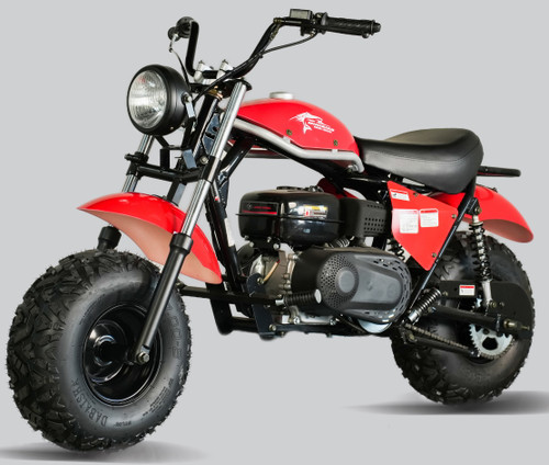 TrailMaster Monster Dog II Mini Bike, 208cc 7.5hp with Torque Converter, Rear Hydraulic Disc Brake (RED) (TM-MB-MONDOG2)