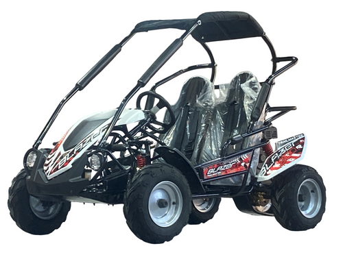 TrailMaster Blazer 200R MID-Size Go Kart, 7.5hp Torque Converter, Electric Start Reverse, Kids Ages 7-12