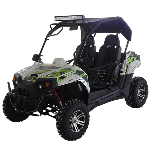 TrailMaster Challenger 200X Go Kart UTV Side by Side, with Alloy Wheels, Windshield and LED Light Bar
