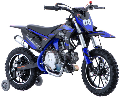 TrailMaster TM06 60cc Gas Dirt Bike, with Electric Start, Automatic, Training Wheels Included, Ages 6-9