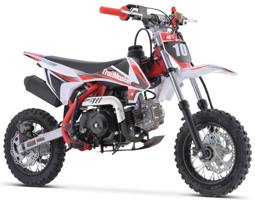 TrailMaster TM10 110cc Dirt Bike 4-Speed Auto Clutch, Dual Disc (10/10), Ages 8-12