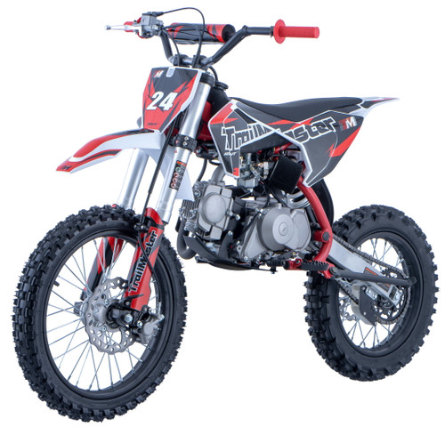 TrailMaster TM24 125cc Dirt Bike 4-Speed Semi Auto (17/14), Ages 12 and up