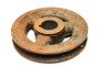 Drive Pulley, Cast Iron, 1.125" Shaft, Takes 5/8" Belt, 5.125" OD, .25" Key Slot they have surface rust.  Lawnmower Parts (PULLEY-2301001)