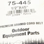 BELT 1/2" X 45" Lawnmower Parts (OR-75445)