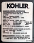 24hp Kohler 7000 Series Engine, Vertical 1x3-5/32 Shaft, Shaft Drilled & Tapped 7/16-20, Electric Start, 15 Amp Alternator, Lower Profie Air Cleaner (KT735-3090)