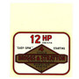 270446 12 HP vintage water slide decal (BS-270446)
