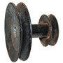 Stack pulley, Large Pulley 5.00" OD, 0.856" ID, 5/8" Belt. Small Pulley 3.250" OD, 1.00" ID,  1/2" B Lawnmower Parts (PU-S2-5.00-0.85-58)