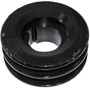 Idler Pulley, DOUBLE GROOVE O.D. 3.48 I.D. 1.32 AND KEYED .375. (PU-3.48-1.32-KEYED)