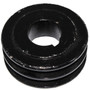 Idler Pulley, DOUBLE GROOVE O.D. 3.48 I.D. 1.32 AND KEYED .375. (PU-3.48-1.32-KEYED)