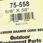 MTD-75558 BELT 5/8" X 58" MTD Lawnmower Parts (OR-75558)