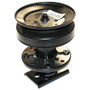 aftermarket Spindle Quill Assembly for AYP SEARS 105891X, 121687X and Husqvarna 532121687, 2-1/4" blade saddle, 5-1/2" pulley, 6-5/8" overall height,  Lawnmower Parts, American Yard Products (B1AM91)