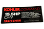 1211355 emblem Kohler Engine Parts