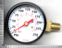 RIGHT HAND GAUGE 2" DIAMETER ALL METAL HOUSING 1/8" NPT THREADED BRASS FITING 0- 250 PSI (SEW-GA016710AV)