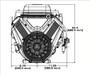 35hp Briggs & Stratton Vanguard Series Engine, Horizontal 1-1/8x4 Shaft, Electric Start, 20/50 Amp Alternator (613477-4209)