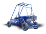 TrailMaster MINI XRS+ Kids Go Kart, 5.5hp Gas Engine, Duel Seats, Adjustable Pedals, Pull Start, Kids Ages 4-9 - (BLUE)