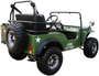 Willys Style Jeep Go Kart, 125cc Gas Engine, 3-speed with Reverse